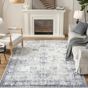 Istana 6x9 Area Rugs - Navy Rugs for Living Room - Luxurious Silk's Soft Touch